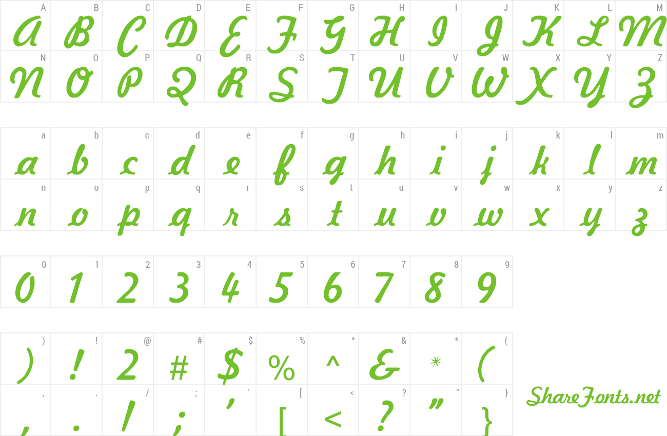 Font Kavaler Kursive preview